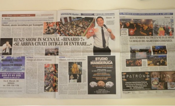 Monza, Renzi show in scena al “Binario 7”