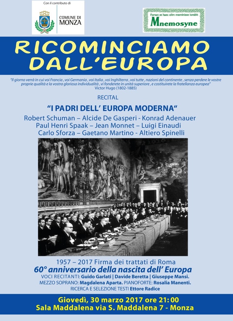 Monza, “Ricominciamo dall’Europa”