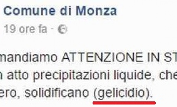 Monza, ironie e lamentele: il “burocratese” sul sito del Comune per annunciare il rischio di gelate non è piaciuto ai cittadini