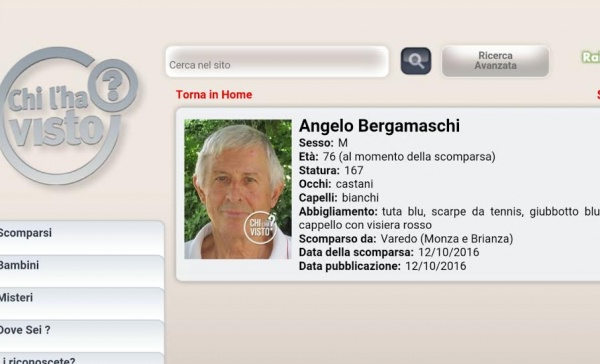 Varedo, 76enne ritrovato dopo un giorno di ricerche e angoscia