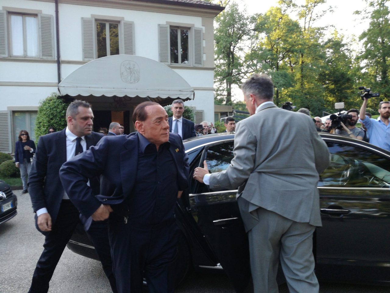 Berlusconi al Parco di Monza per sostenere il candidato Allevi