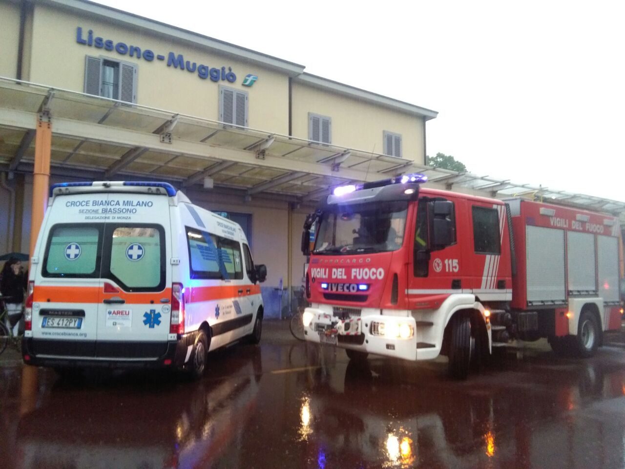 Grave incidente alla stazione di Lissone, un morto