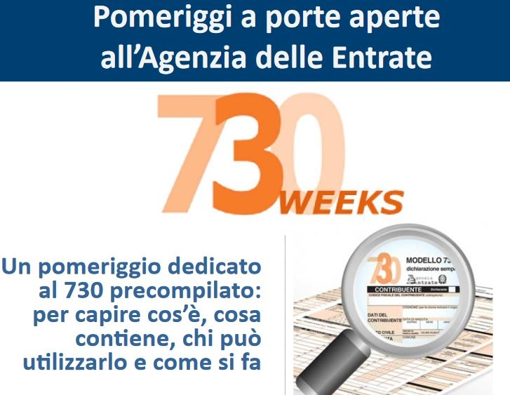 730 weeks, le aperture straordinarie dell’Agenzia delle Entrate