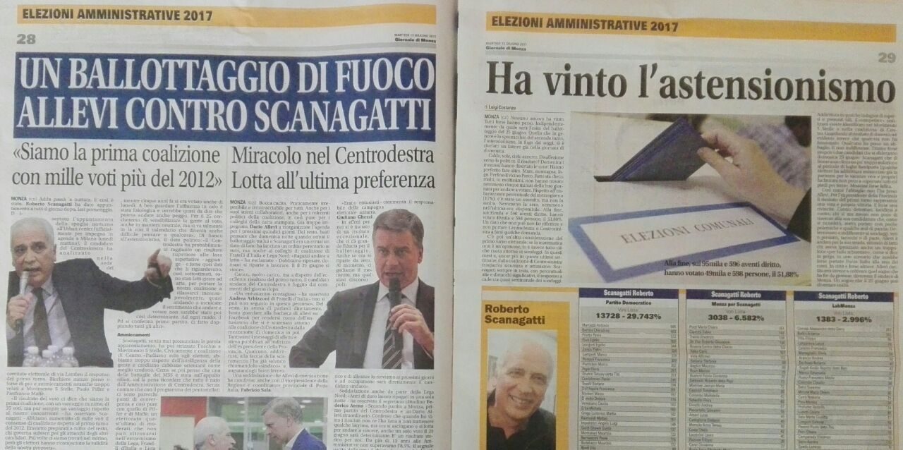 Monza e Lissone al ballottaggio: è testa a testa VIDEO