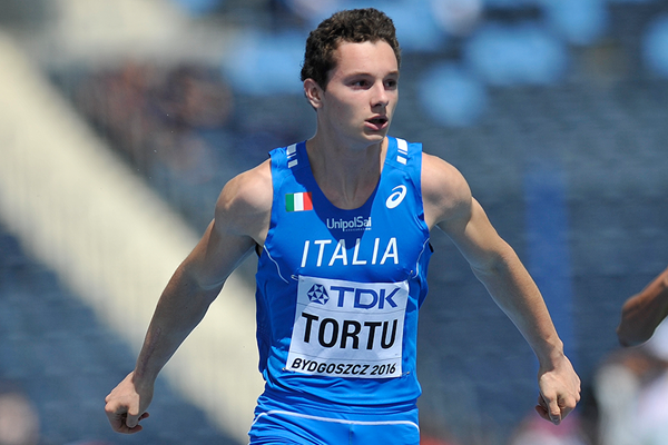 Filippo Tortu in gara al Golden Gala di Roma
