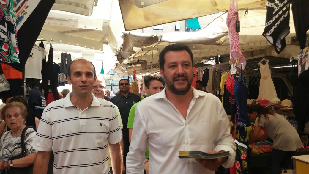 A Meda Salvini tira la volata al leghista Santambrogio (VIDEO)