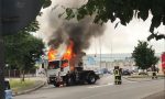 Camion a fuoco: paura questa mattina a Trezzo FOTO