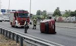 Schianto, si ribalta con l'auto: paura a Carate. IL VIDEO