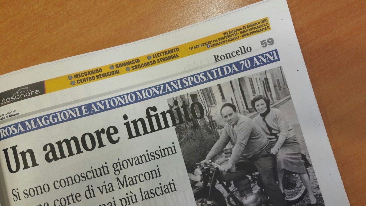 Roncello, 70 anni insieme: “E vissero felici e contenti”