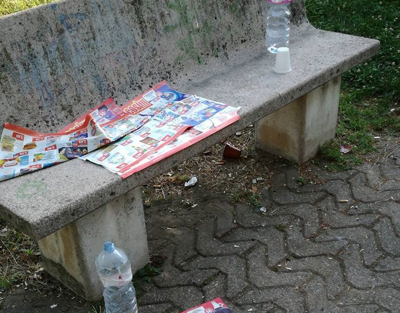 Carnate: rifiuti e degrado al parco della stazione