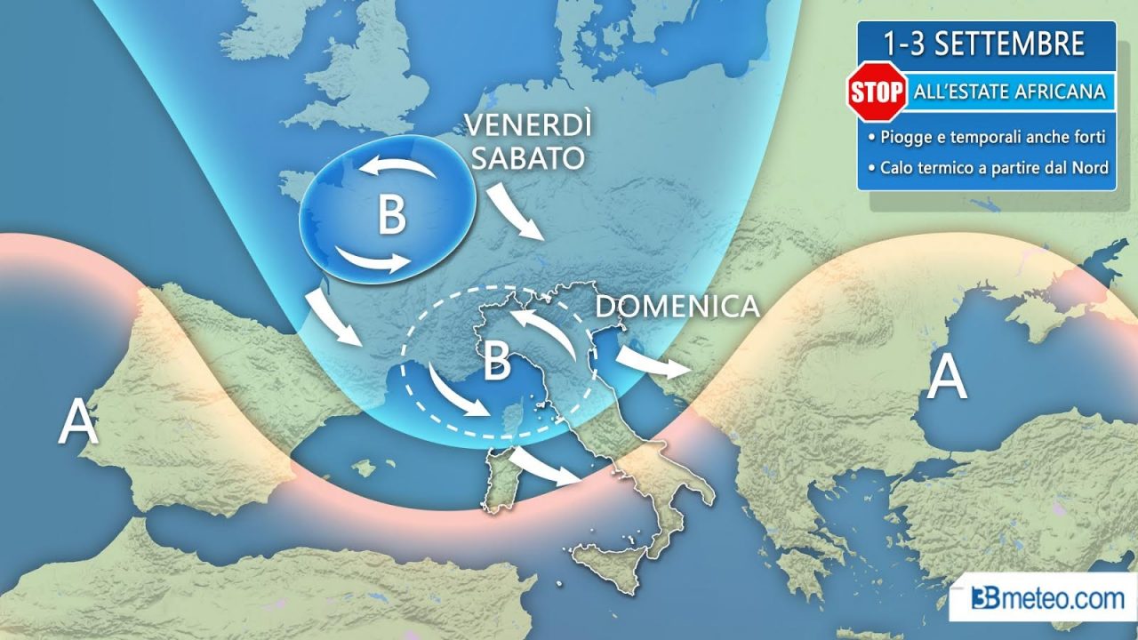 Da venerdì stop all’estate e allerta nubifragi. GP con la pioggia?