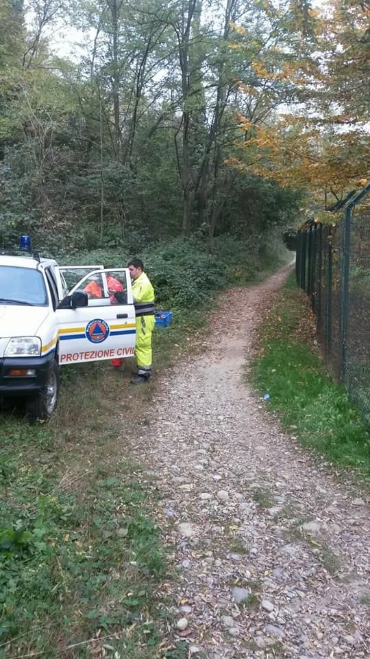 Protezione civile lungo il Lambro