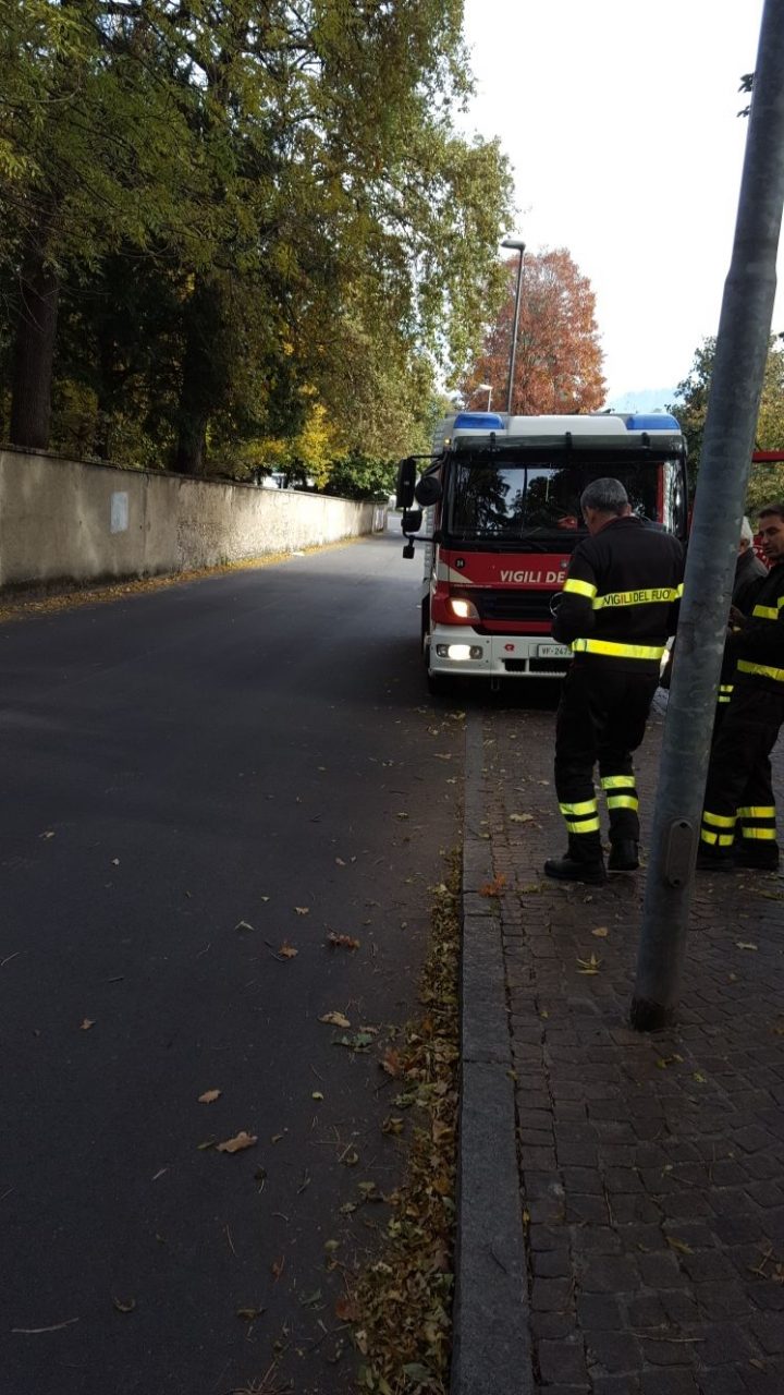 Vigili del fuoco in via Romagnosi