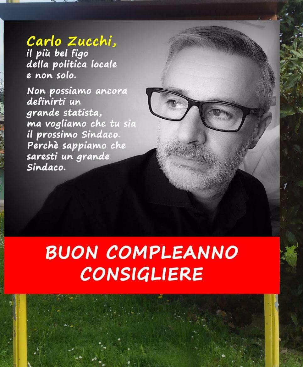 Arcore, Zucchi come Berlusconi: sui manifesti gli auguri di buon compleanno