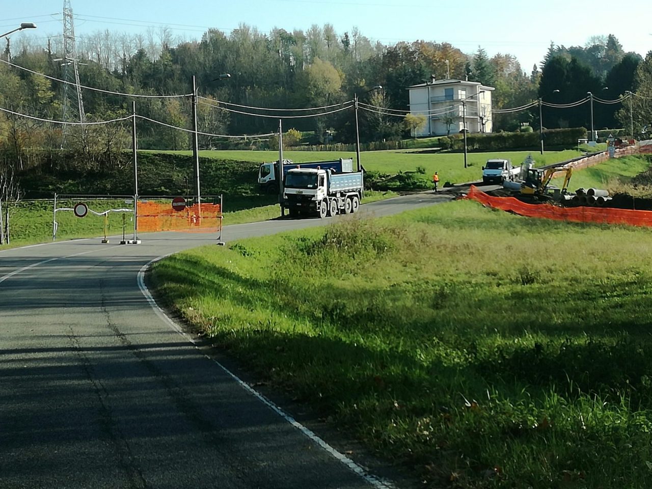 Chiusa via Verdi a Veduggio