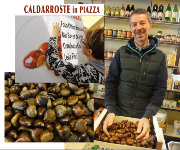 Scorpacciata di castagne con i commercianti di Villa Raverio
