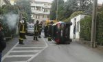 Auto ribaltata a Seveso paura per tre ragazzi VIDEO