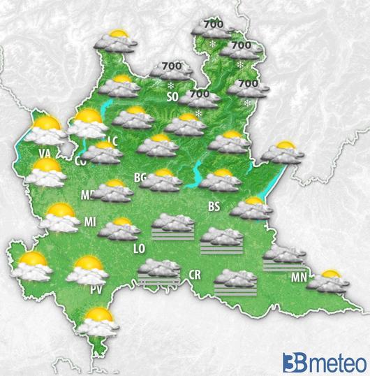 Meteo in Brianza temperature in calo da venerdì