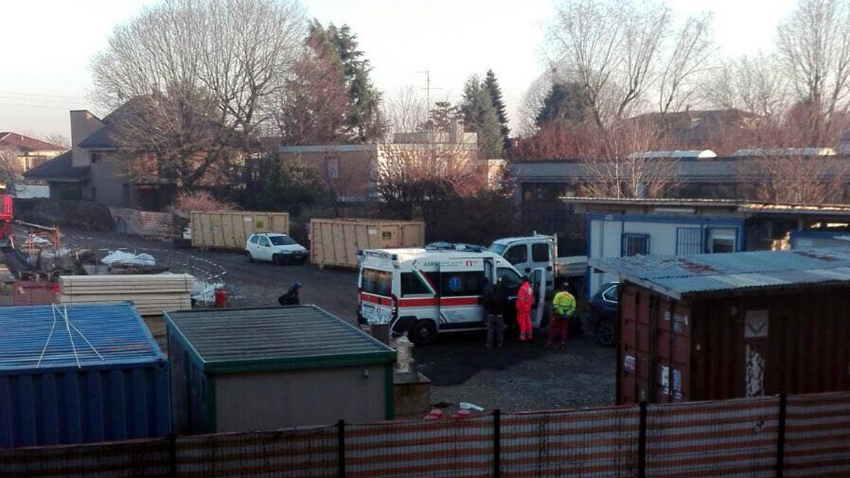 Incidente cantiere nuovo asilo un 27enne ferito ad Agrate