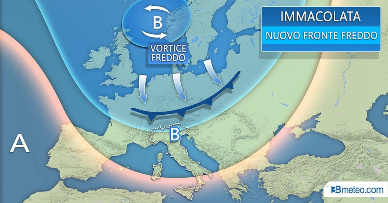 Meteo ponte Immacolata: pioggia e un nuovo calo termico