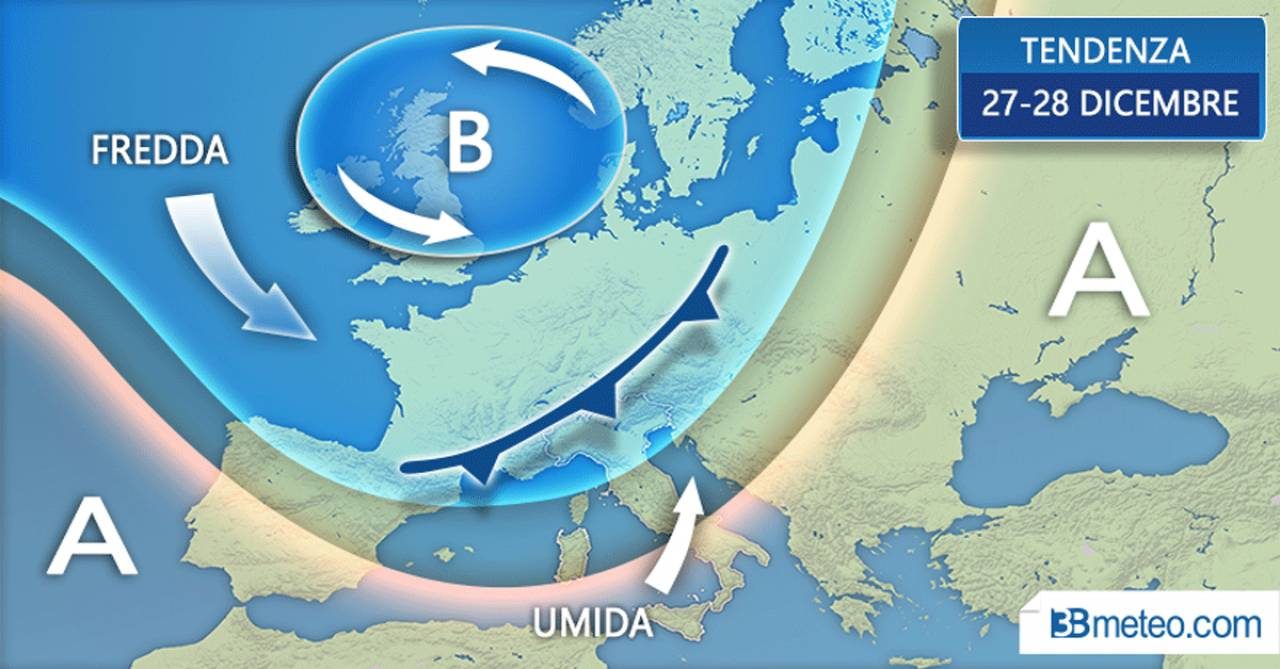 Natale mite ma a Santo Stefano tornano pioggia e neve