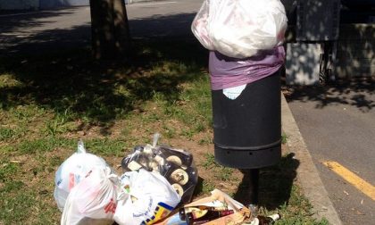 Sacchi della spazzatura nei cestini pubblici multati 15 limbiatesi