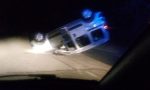 Rissa a Seregno e auto ribaltata a Villasanta SIRENE DI NOTTE