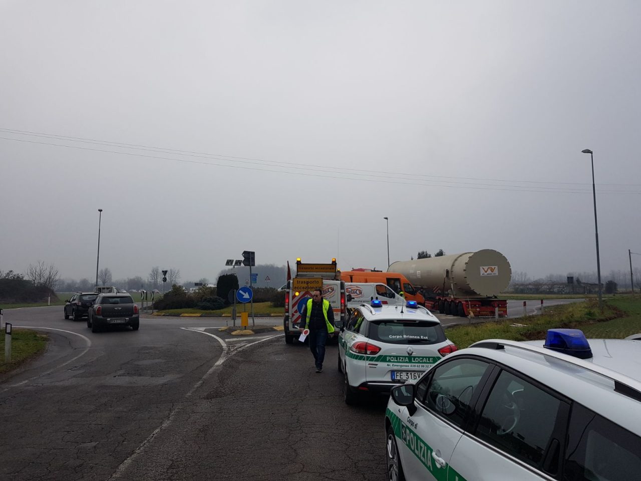 Traffico bloccato tra Ornago e Burago