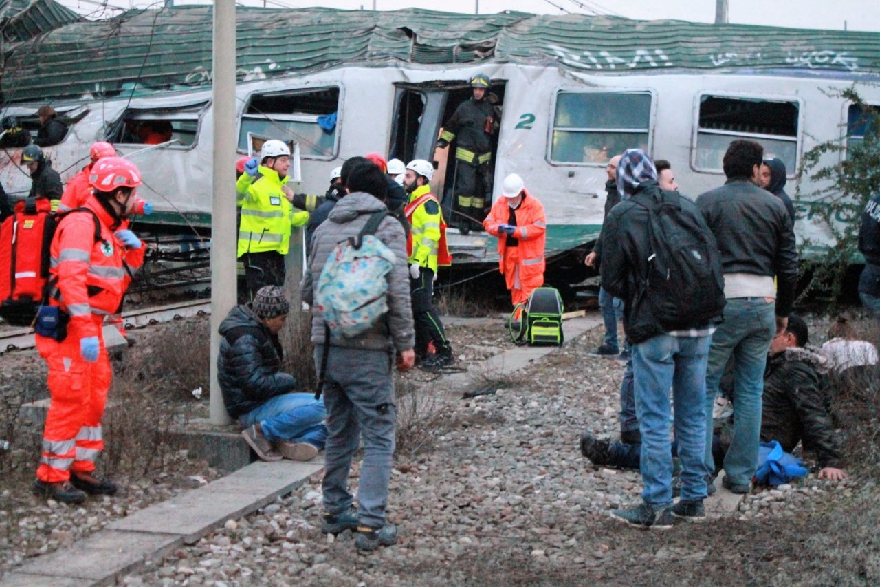 Disastro ferroviario sopralluogo dei pm