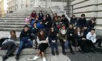 I ragazzi della scuola media in gita a Roma per visitare il Parlamento