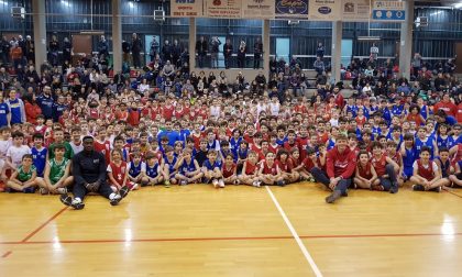 Minibasket con i campioni dell'Olimpia Milano FOTO e VIDEO