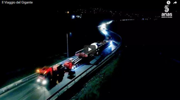 Sul trasporto eccezionale passato in Valassina Anas realizza un cortometraggio VIDEO