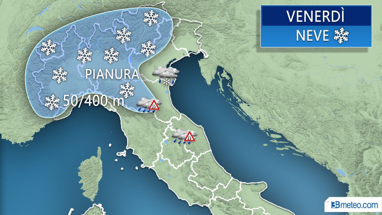 Neve Brianza domani si replica LE PREVISIONI