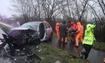 Frontale a Brugherio arrivano 5 mezzi di soccorso e i pompieri FOTO E VIDEO