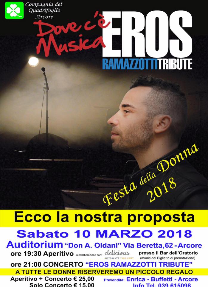 Tributo a Ramazzotti per la festa della Donna