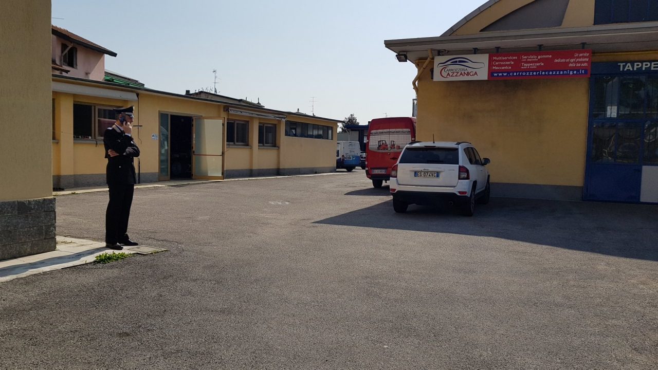 Rubate cinque auto alla carrozzeria Cazzaniga