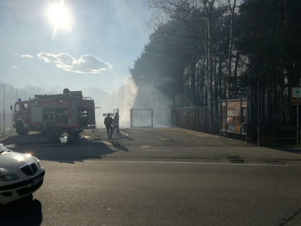 Incendio al parco delle Groane FOTO E VIDEO