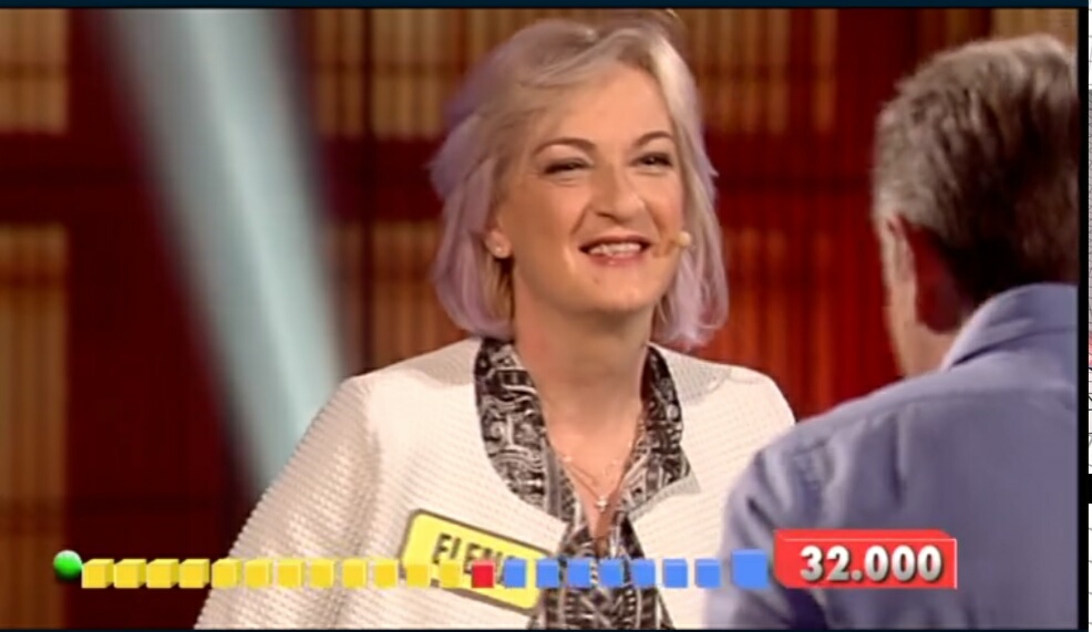 Una simpatica parrucchiera in tv con Bonolis