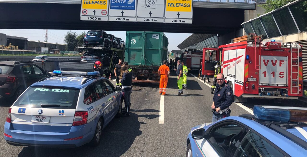 Incidenti e code sull’autostrada A4 a Monza verso Milano