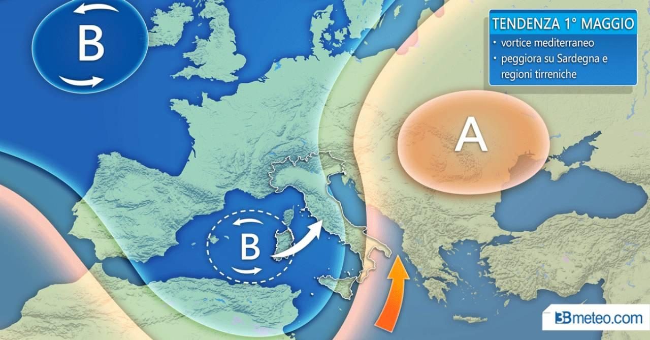 Primo Maggio a rischio pioggia poi temperature in calo