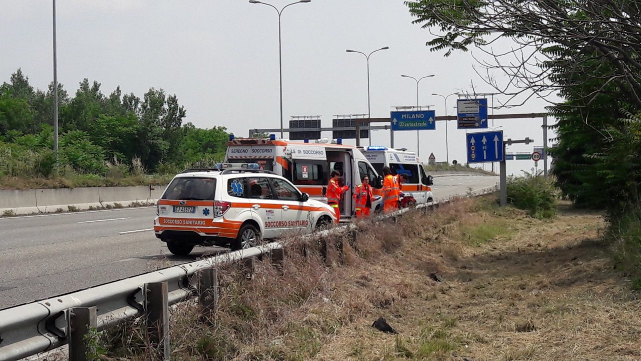 Incidente tra un’auto e una moto, Statale 36 in tilt