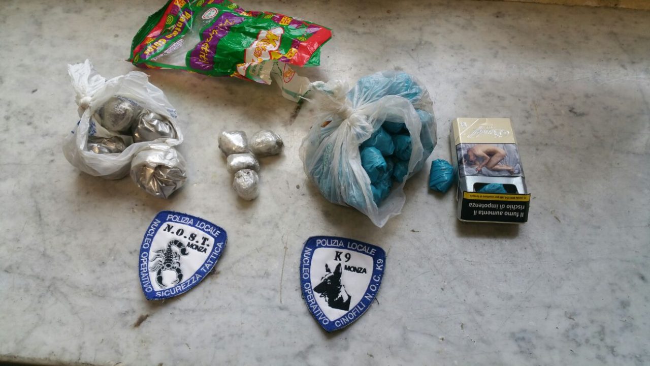 Controlli antidroga in città: il NOST sequestra hashish, marijuana e cocaina FOTO