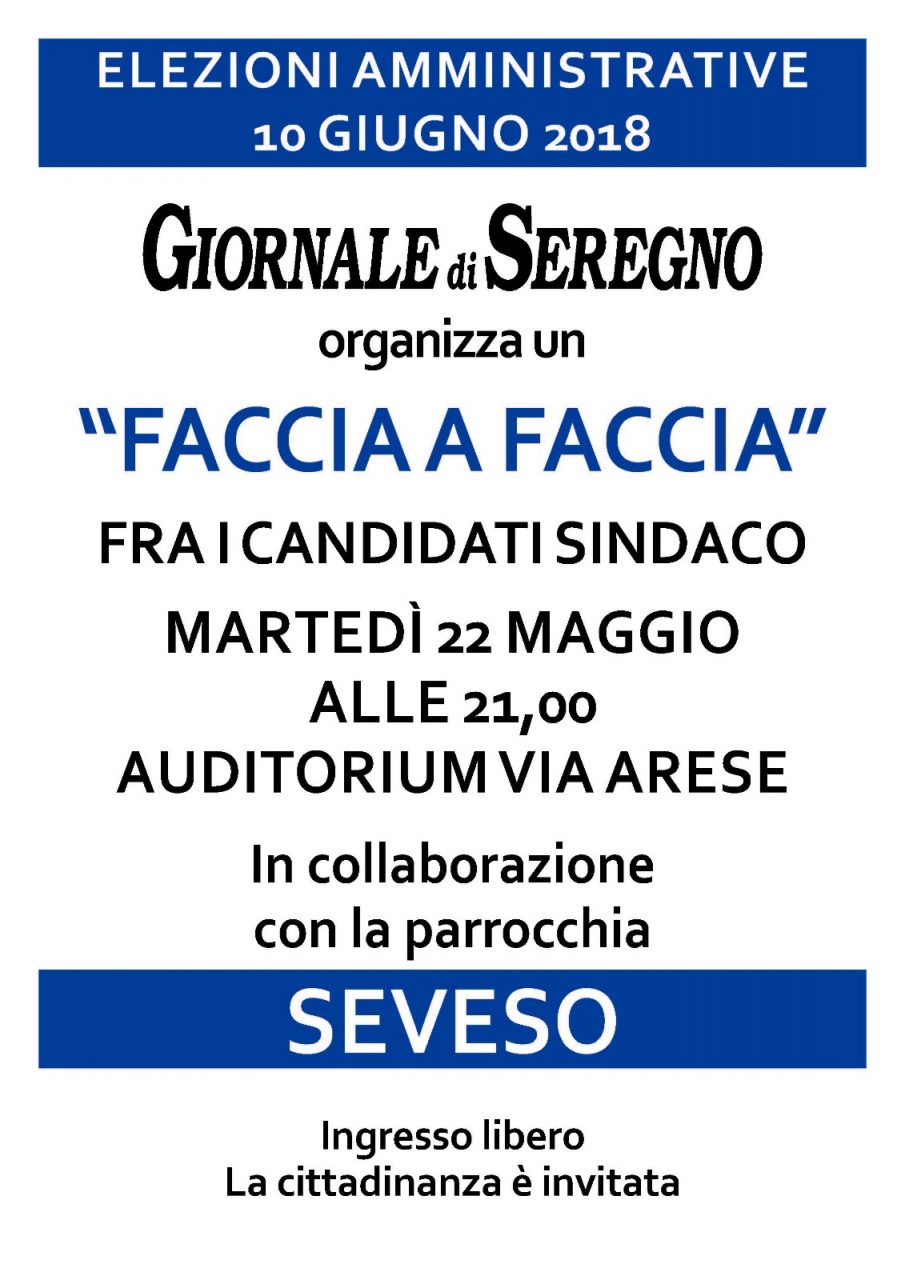 Seveso, domani il faccia a faccia tra i candidati sindaci