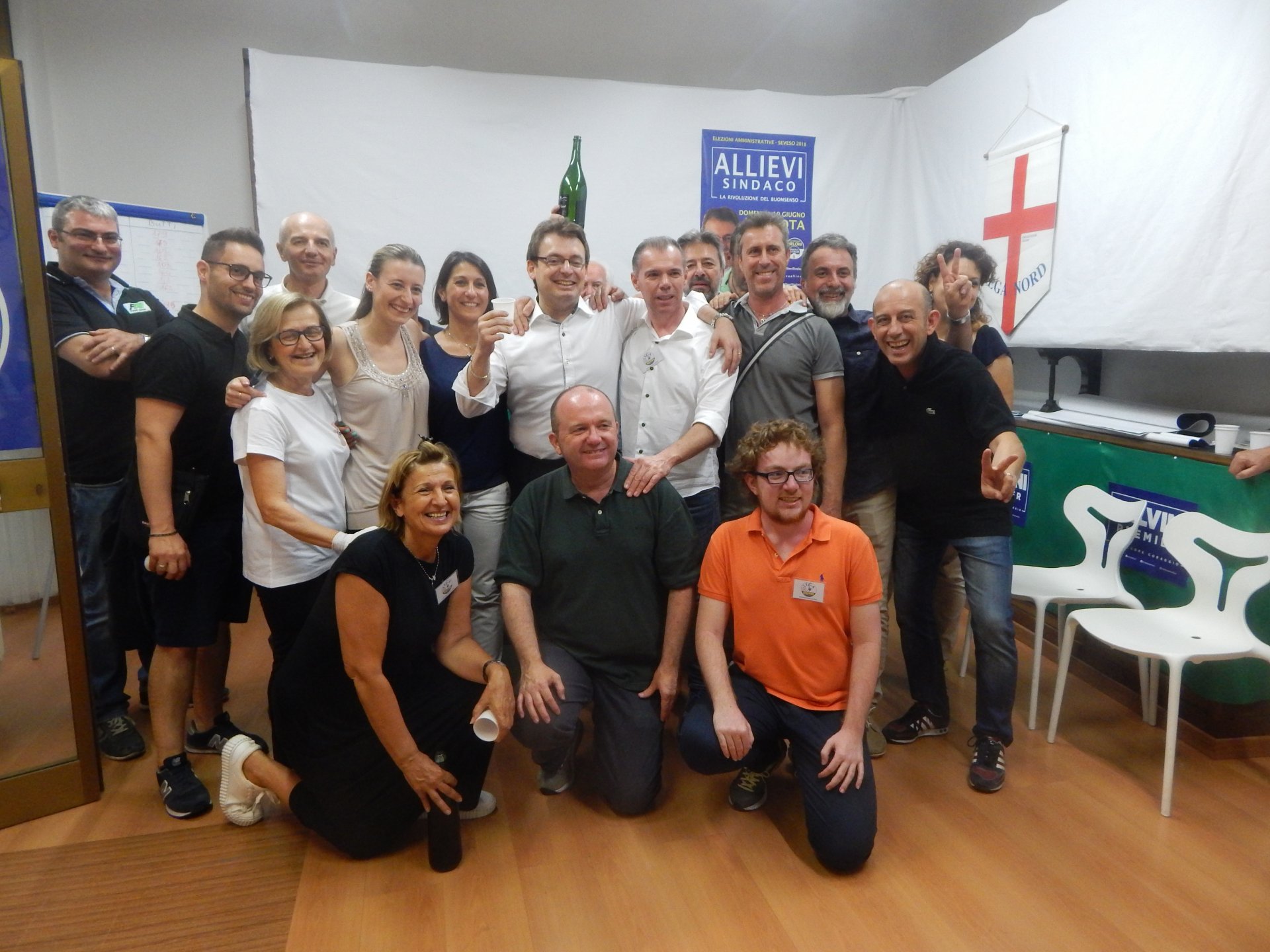 Seveso: i festeggiamenti del nuovo sindaco Luca Allievi