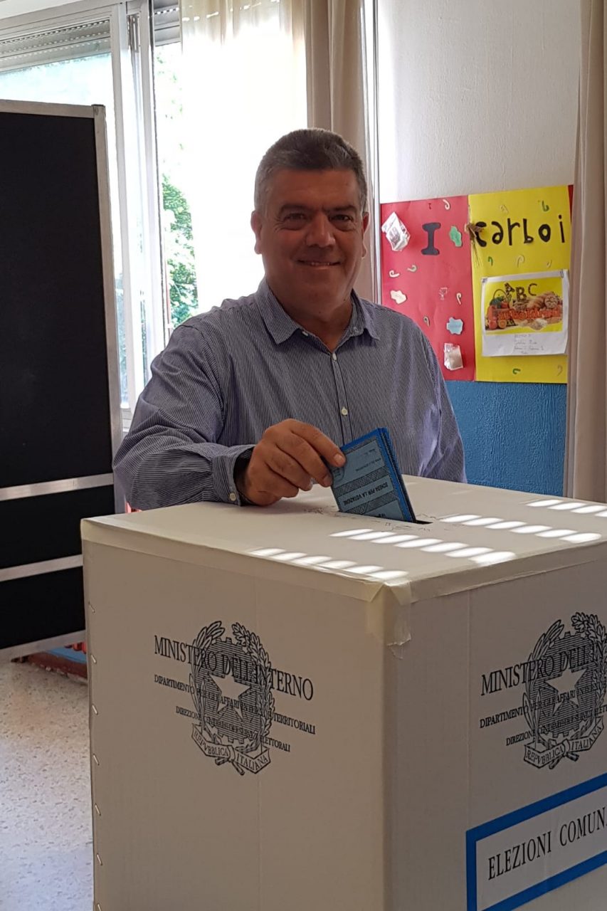 Elezioni comunali  a Nova Milanese, Eugenio Pizzigallo ai seggi