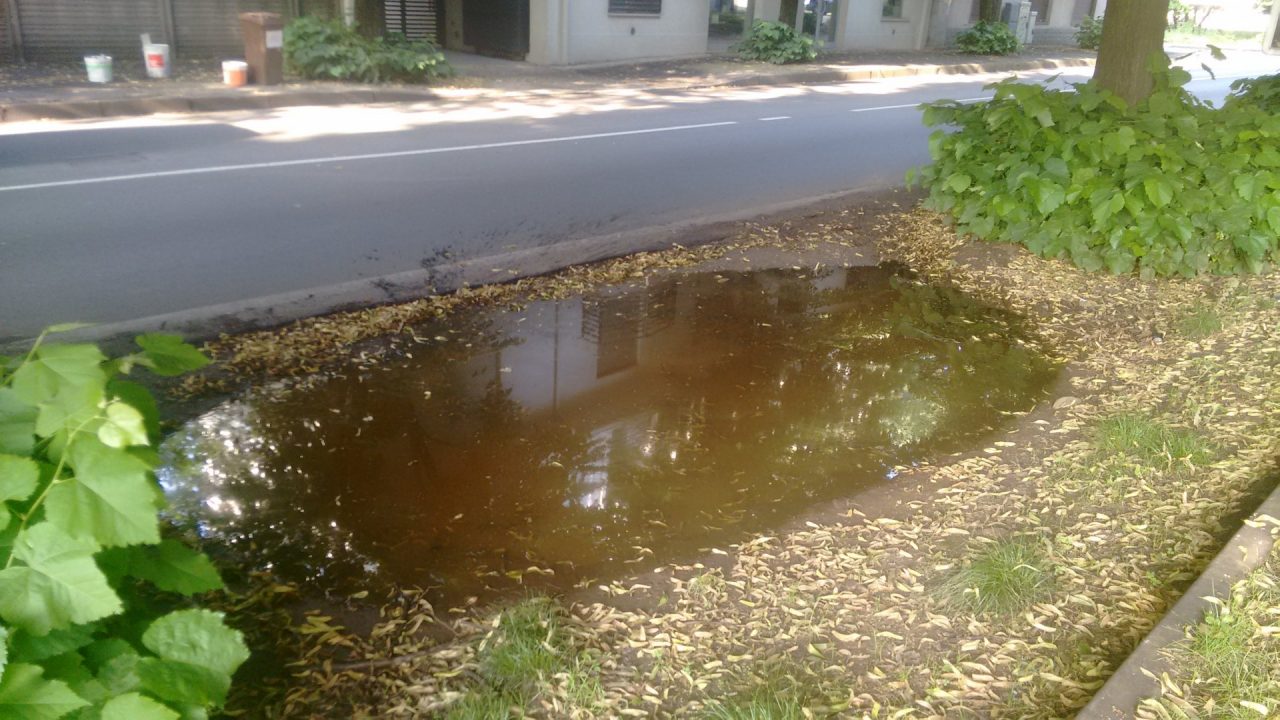 A Seregno la buca diventa una… piscina, proteste da via Wagner