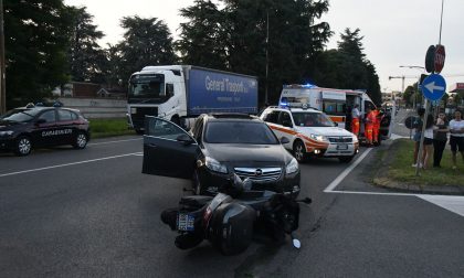 Scontro auto moto a Concorezzo ben sei i feriti