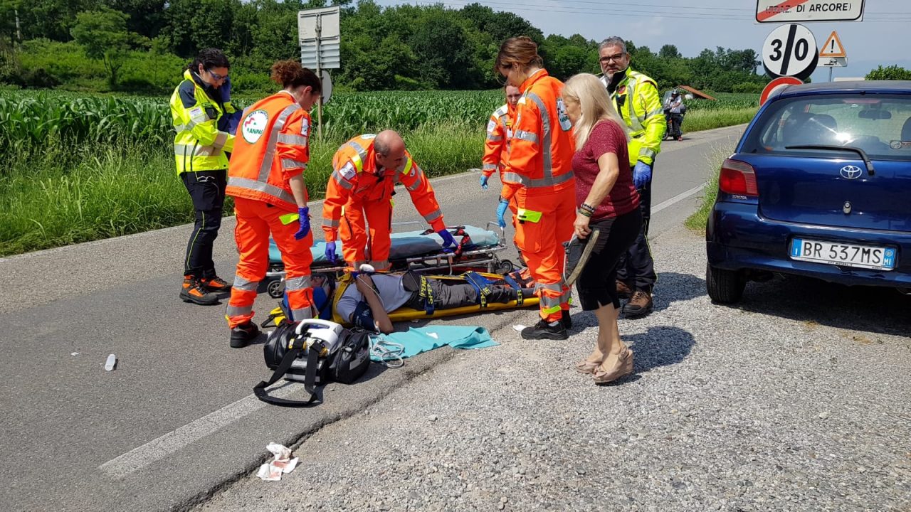 Grave incidente, motociclista soccorso in codice rosso VIDEO E GALLERY