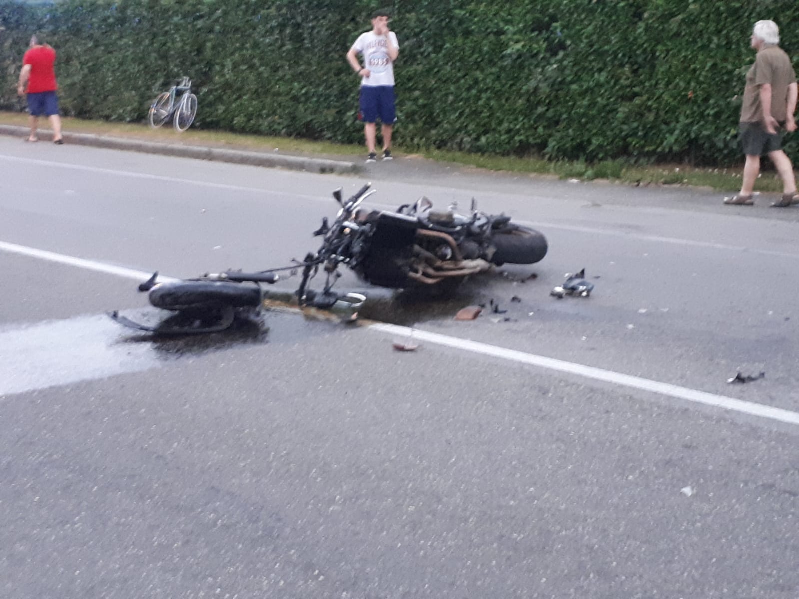 Scontro auto moto a Cesano