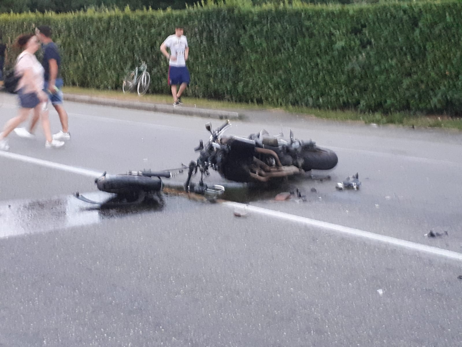 Scontro auto moto a Cesano